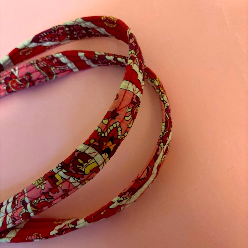 Vera Bradley Rosie Posie Red Pink Small Tote Bag / Shoulder Purse with Pockets - Picture 9 of 15